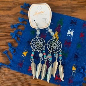 Dream catcher earring silver new